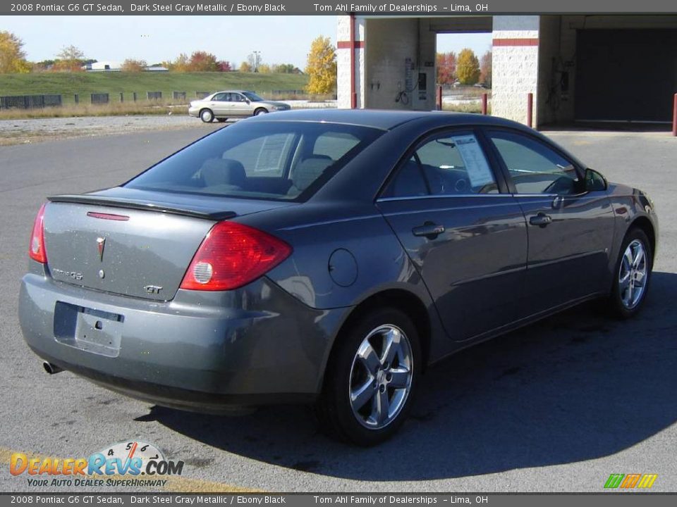 2008 Pontiac G6 GT Sedan Dark Steel Gray Metallic / Ebony Black Photo #5