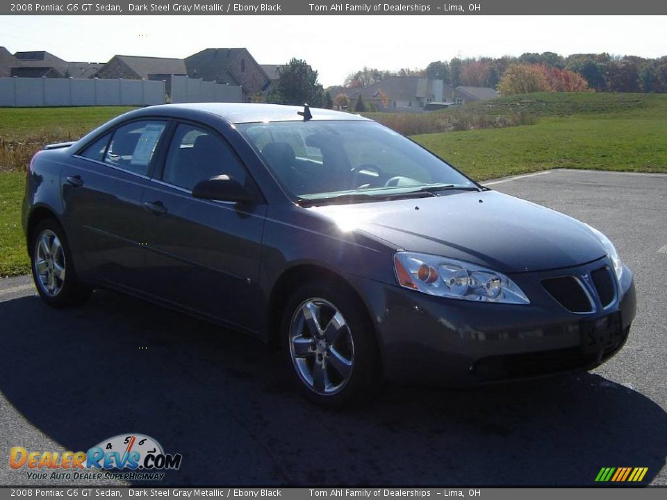 2008 Pontiac G6 GT Sedan Dark Steel Gray Metallic / Ebony Black Photo #7