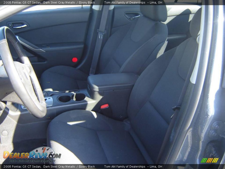 2008 Pontiac G6 GT Sedan Dark Steel Gray Metallic / Ebony Black Photo #9