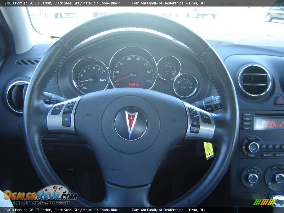 2008 Pontiac G6 GT Sedan Dark Steel Gray Metallic / Ebony Black Photo #12