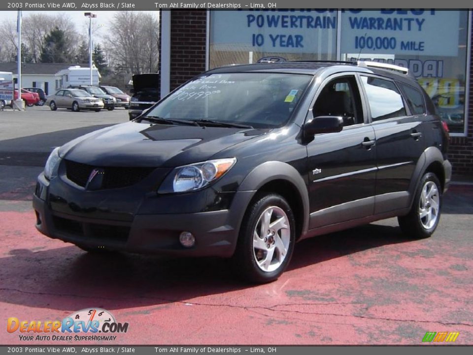 2003 Pontiac Vibe AWD Abyss Black / Slate Photo #1