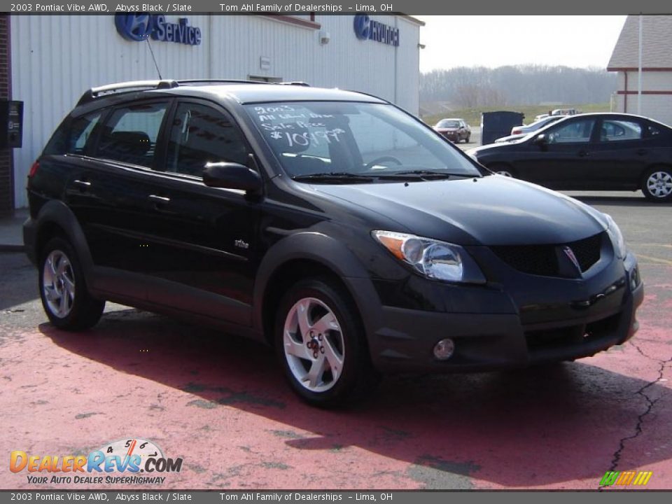 2003 Pontiac Vibe AWD Abyss Black / Slate Photo #7