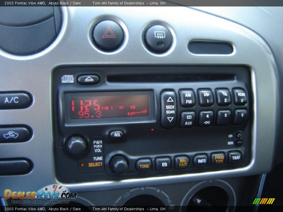 2003 Pontiac Vibe AWD Abyss Black / Slate Photo #18