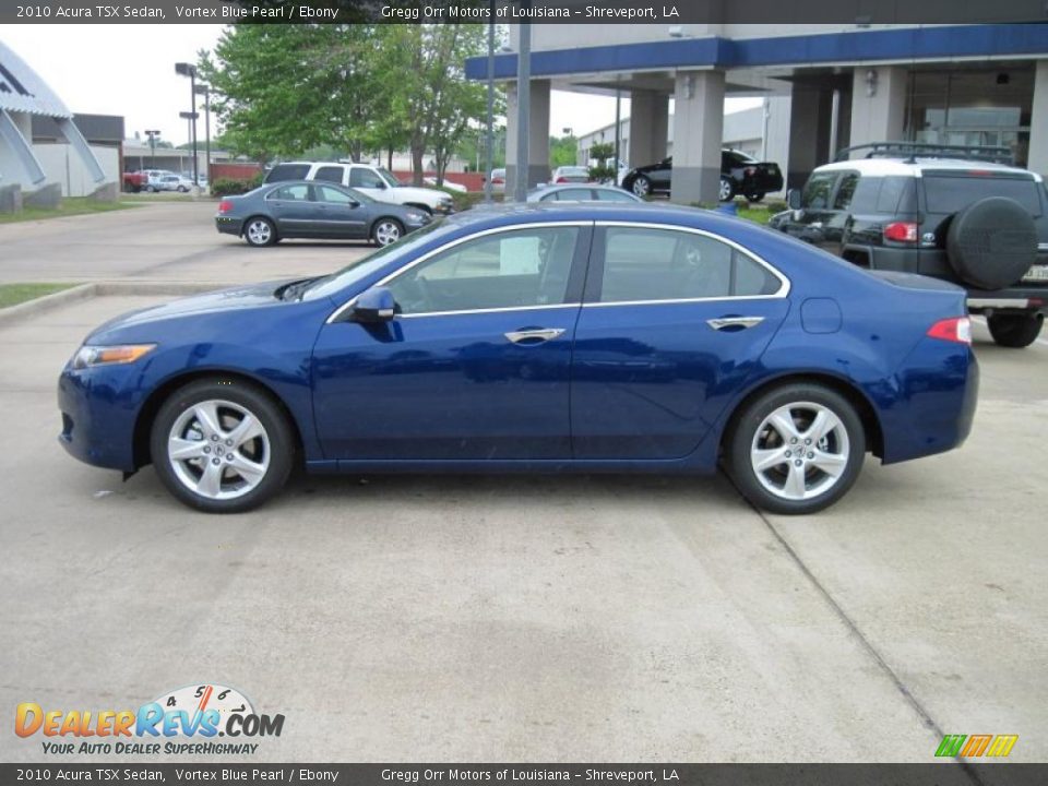 2010 Acura TSX Sedan Vortex Blue Pearl / Ebony Photo #3