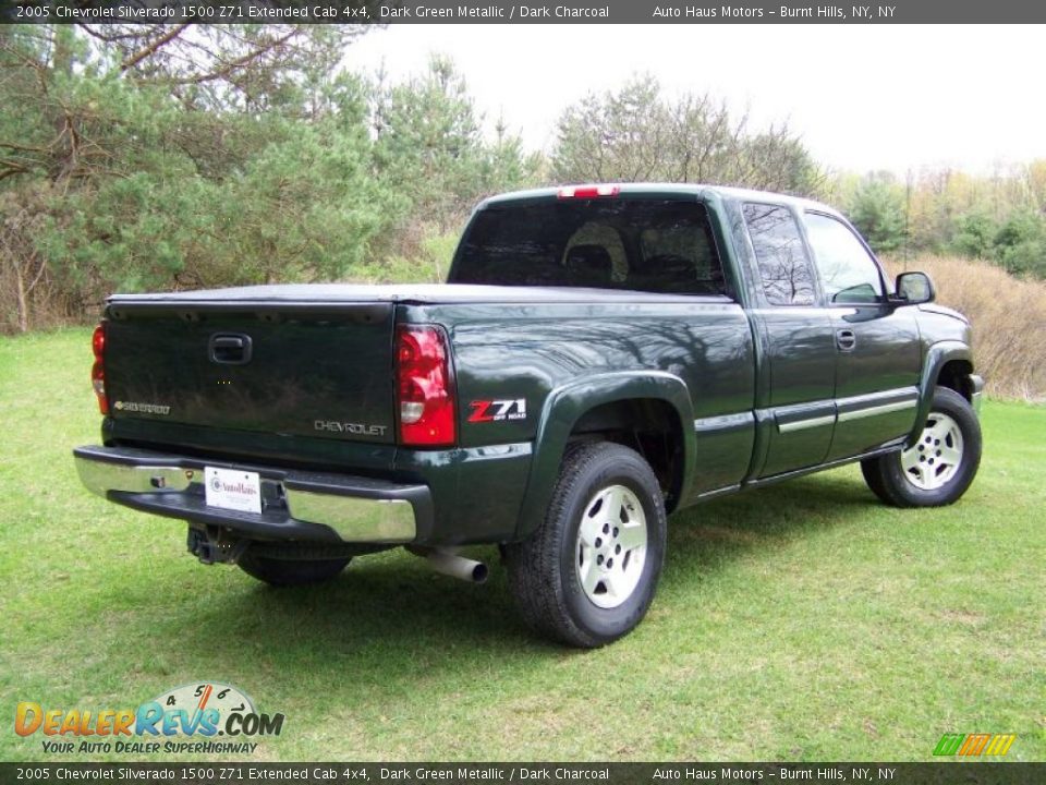 2005 Chevrolet Silverado 1500 Z71 Extended Cab 4x4 Dark Green Metallic / Dark Charcoal Photo #5