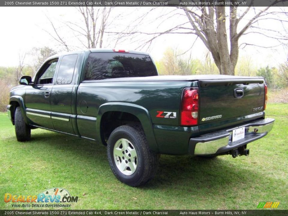 2005 Chevrolet Silverado 1500 Z71 Extended Cab 4x4 Dark Green Metallic / Dark Charcoal Photo #7