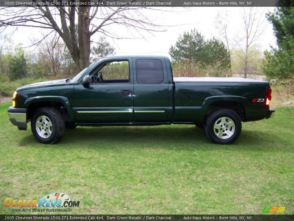 2005 Chevrolet Silverado 1500 Z71 Extended Cab 4x4 Dark Green Metallic / Dark Charcoal Photo #8