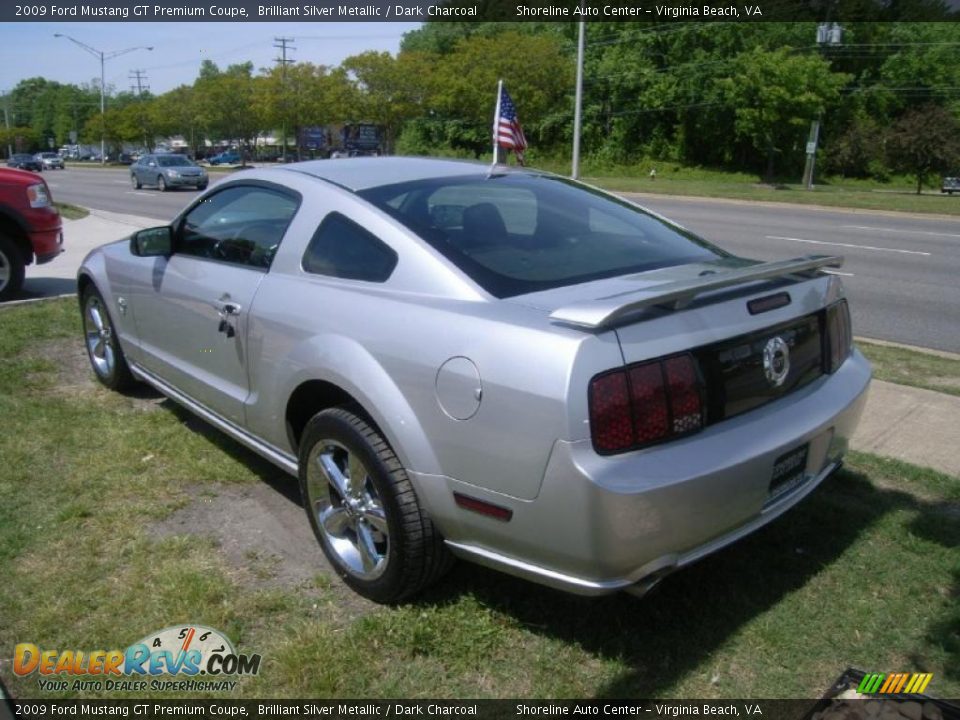 2009 Ford Mustang GT Premium Coupe Brilliant Silver Metallic / Dark Charcoal Photo #3