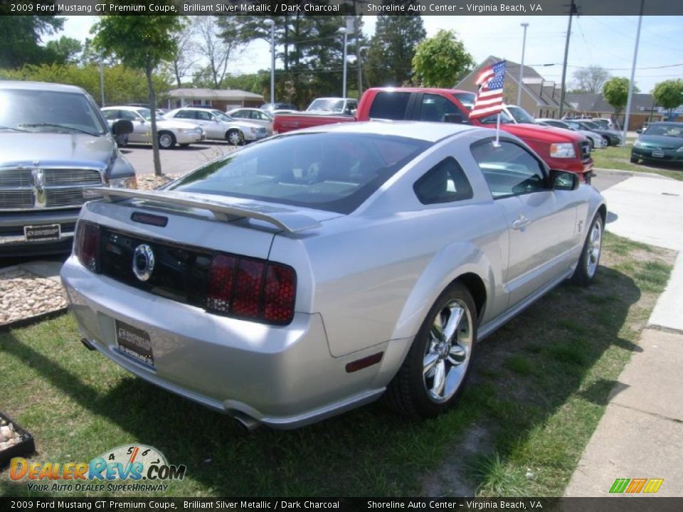 2009 Ford Mustang GT Premium Coupe Brilliant Silver Metallic / Dark Charcoal Photo #5