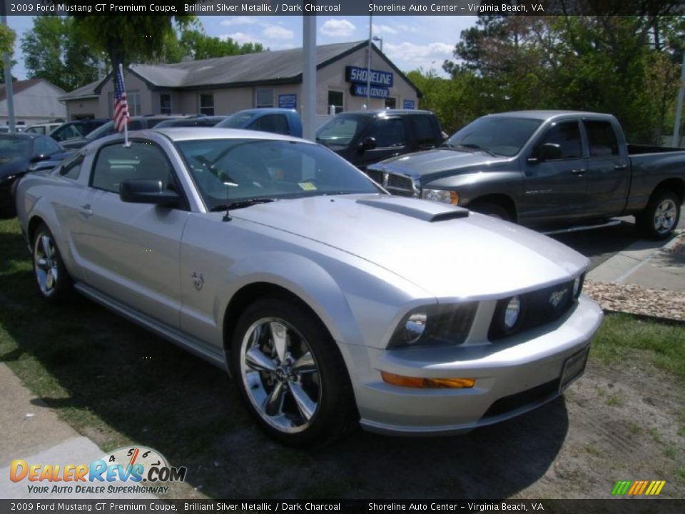 2009 Ford Mustang GT Premium Coupe Brilliant Silver Metallic / Dark Charcoal Photo #7