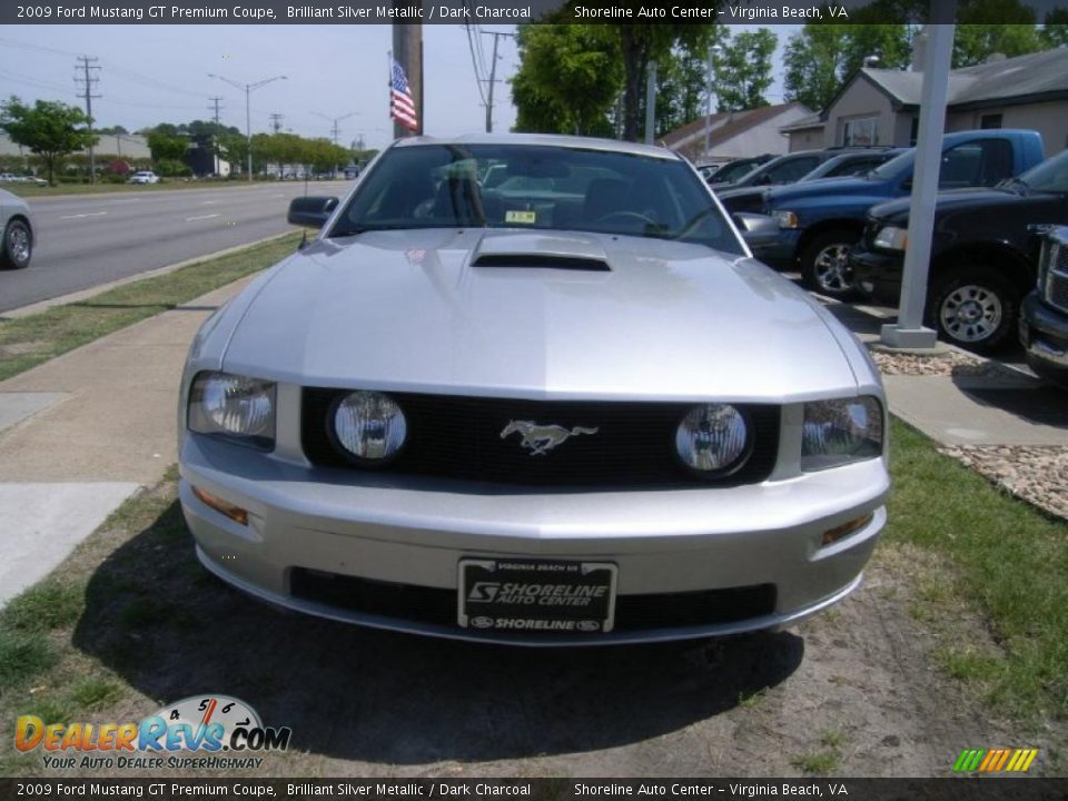 2009 Ford Mustang GT Premium Coupe Brilliant Silver Metallic / Dark Charcoal Photo #8
