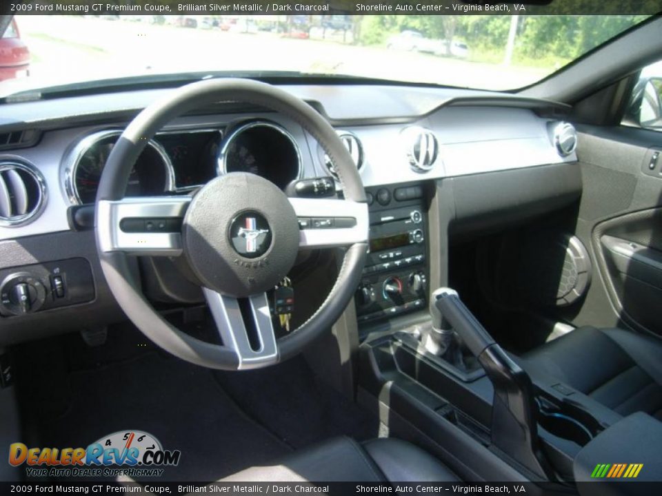 2009 Ford Mustang GT Premium Coupe Brilliant Silver Metallic / Dark Charcoal Photo #14