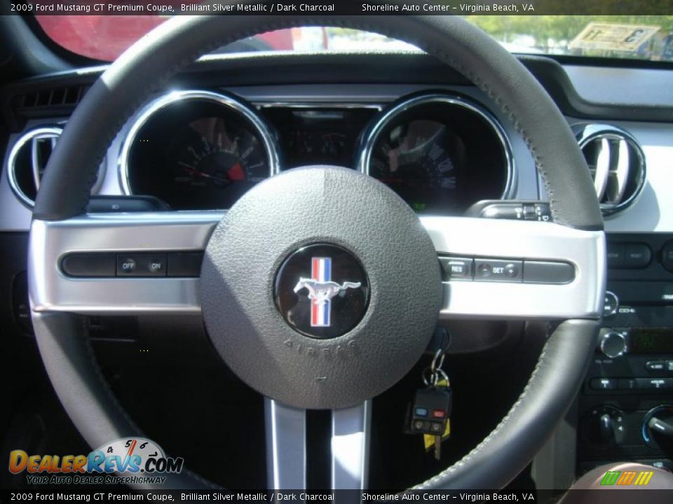 2009 Ford Mustang GT Premium Coupe Brilliant Silver Metallic / Dark Charcoal Photo #18