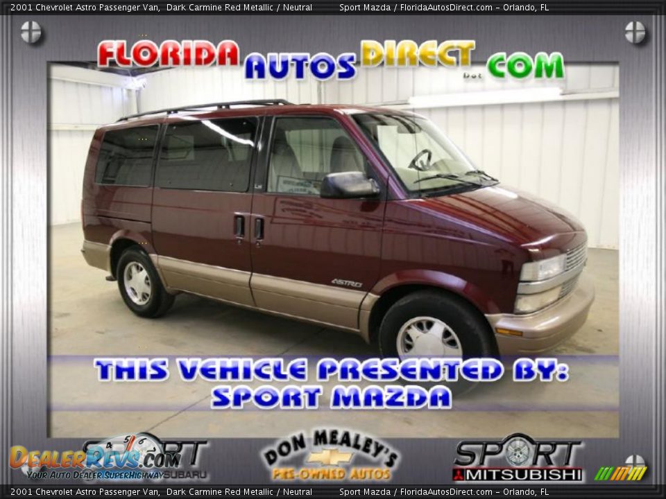 2001 Chevrolet Astro Passenger Van Dark Carmine Red Metallic / Neutral Photo #1