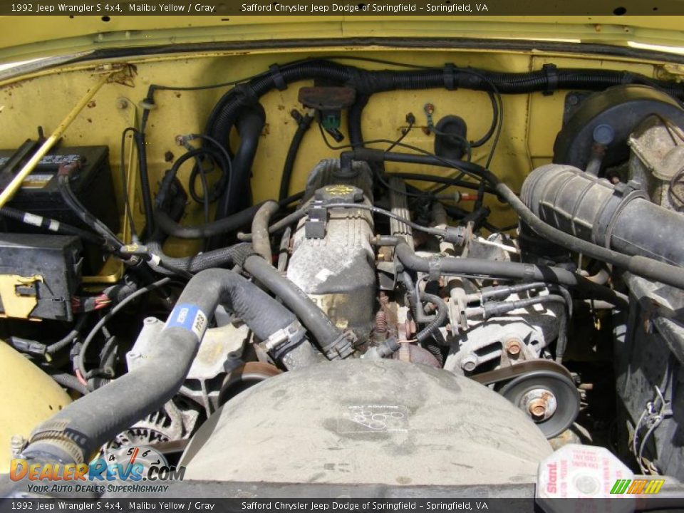 1992 Jeep Wrangler S 4x4 Malibu Yellow / Gray Photo #21