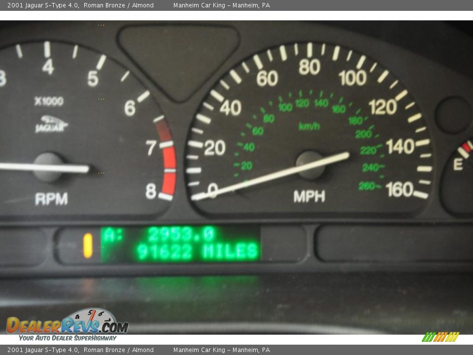 2001 Jaguar S-Type 4.0 Roman Bronze / Almond Photo #8