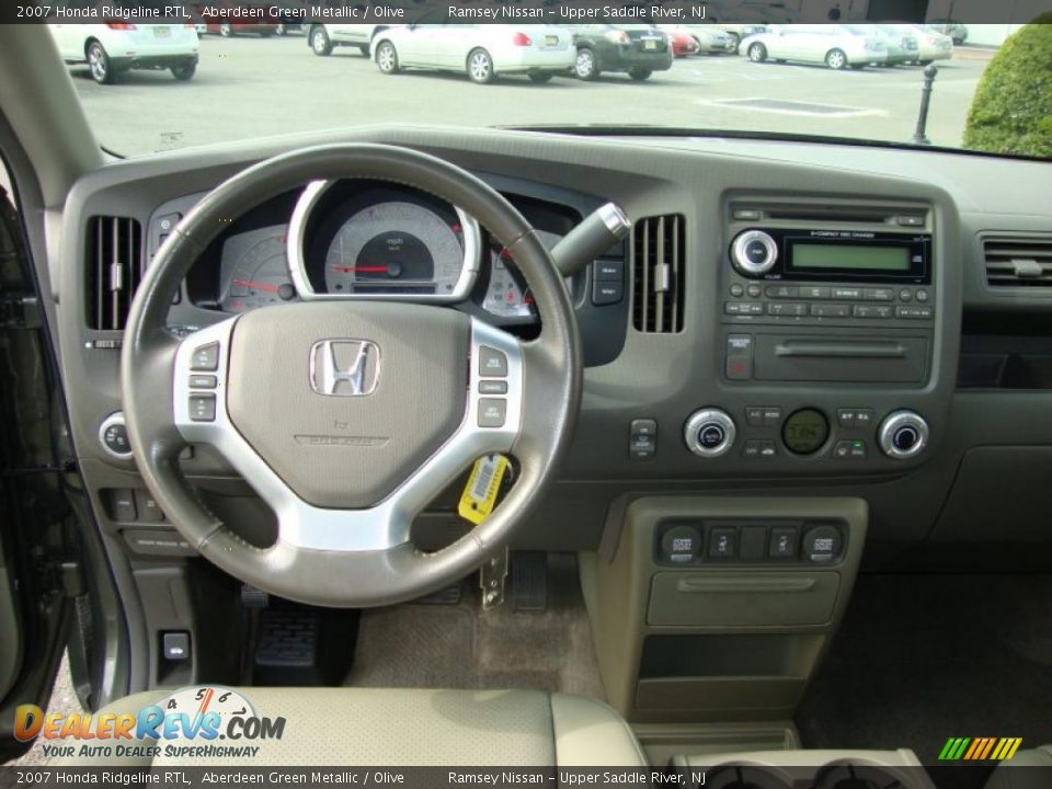 2007 Honda Ridgeline RTL Aberdeen Green Metallic / Olive Photo #36