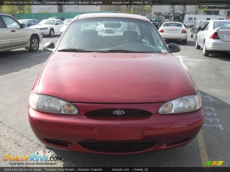 1999 Ford Escort LX Sedan Toreador Red Metallic / Medium Graphite Photo #1