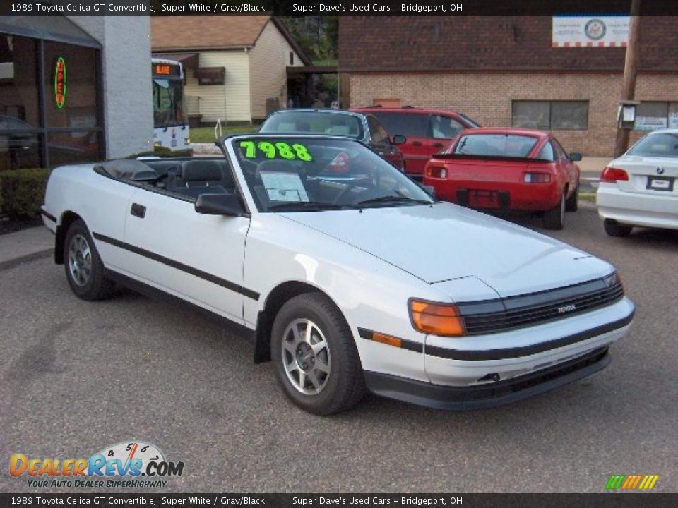 1989 Toyota Celica GT Convertible Super White / Gray/Black Photo #1