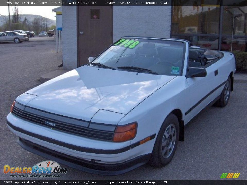 1989 Toyota Celica GT Convertible Super White / Gray/Black Photo #3