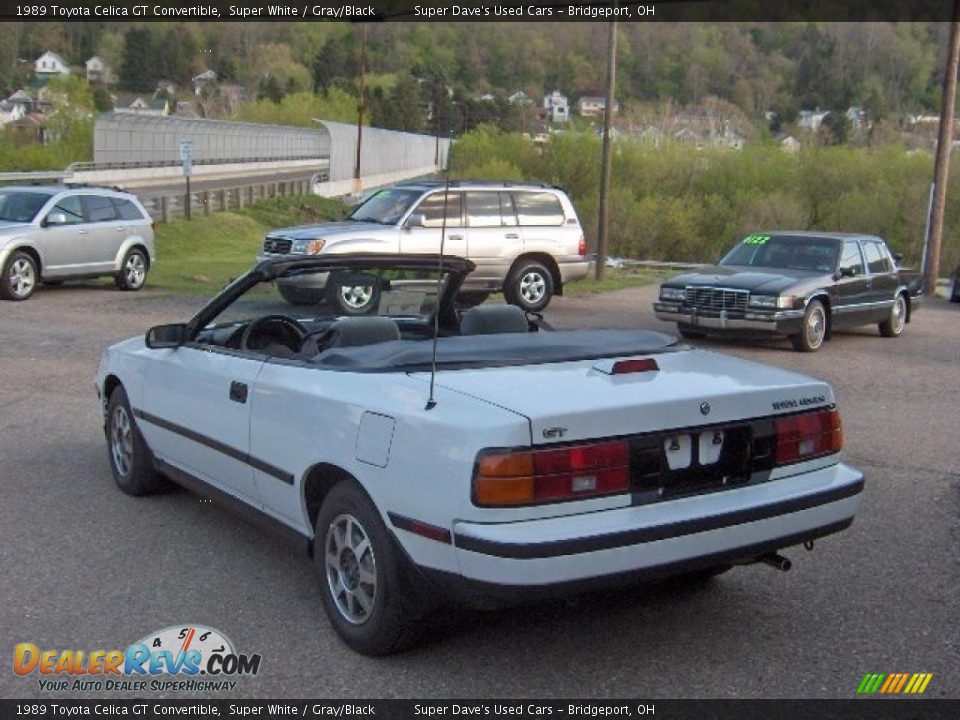 1989 Toyota Celica GT Convertible Super White / Gray/Black Photo #6