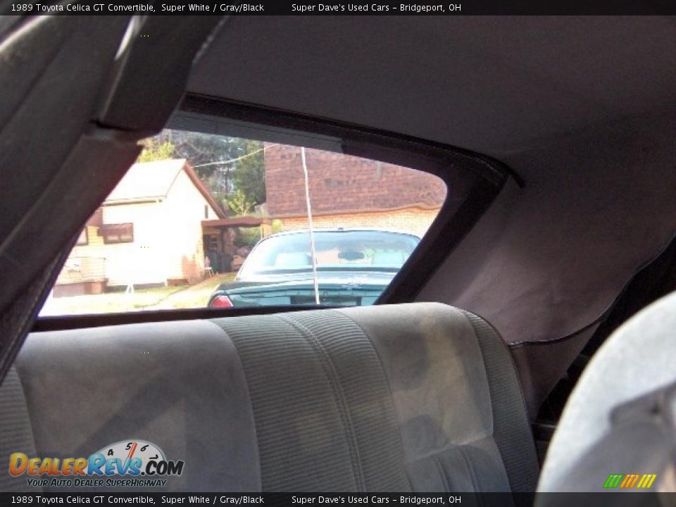 1989 Toyota Celica GT Convertible Super White / Gray/Black Photo #16