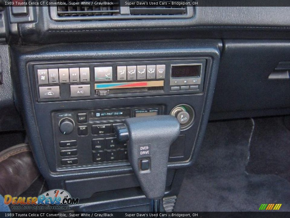 1989 Toyota Celica GT Convertible Super White / Gray/Black Photo #17