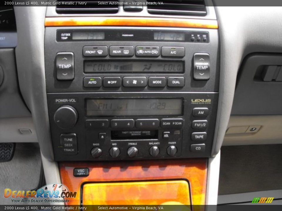 2000 Lexus LS 400 Mystic Gold Metallic / Ivory Photo #16