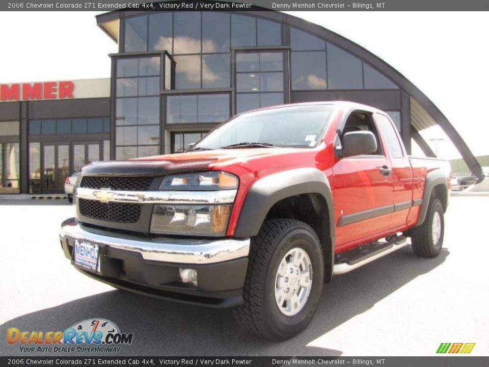 2006 Chevrolet Colorado Z71 Extended Cab 4x4 Victory Red / Very Dark Pewter Photo #2