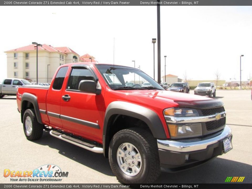 2006 Chevrolet Colorado Z71 Extended Cab 4x4 Victory Red / Very Dark Pewter Photo #8