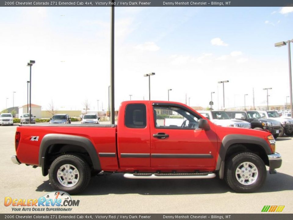 2006 Chevrolet Colorado Z71 Extended Cab 4x4 Victory Red / Very Dark Pewter Photo #9