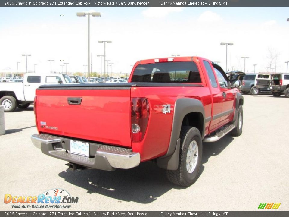 2006 Chevrolet Colorado Z71 Extended Cab 4x4 Victory Red / Very Dark Pewter Photo #10