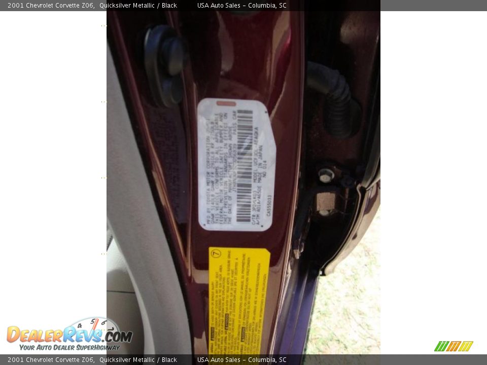2001 Chevrolet Corvette Z06 Quicksilver Metallic / Black Photo #32