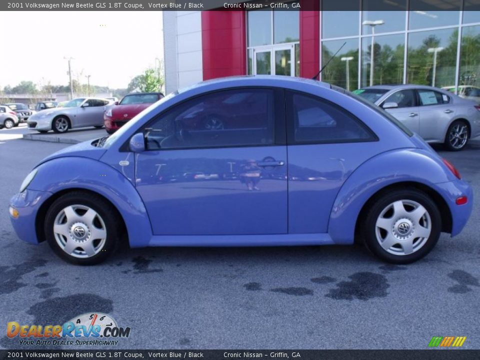 2001 Volkswagen New Beetle GLS 1.8T Coupe Vortex Blue / Black Photo #2