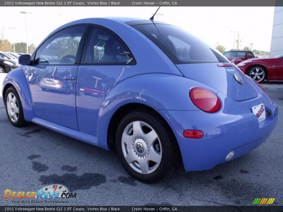 2001 Volkswagen New Beetle GLS 1.8T Coupe Vortex Blue / Black Photo #3
