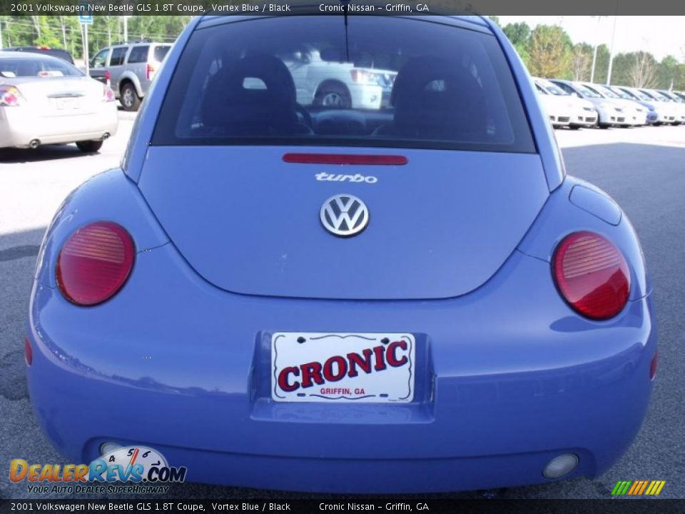 2001 Volkswagen New Beetle GLS 1.8T Coupe Vortex Blue / Black Photo #4