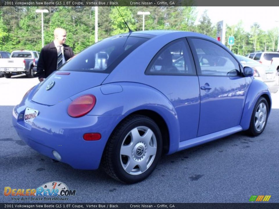 2001 Volkswagen New Beetle GLS 1.8T Coupe Vortex Blue / Black Photo #5