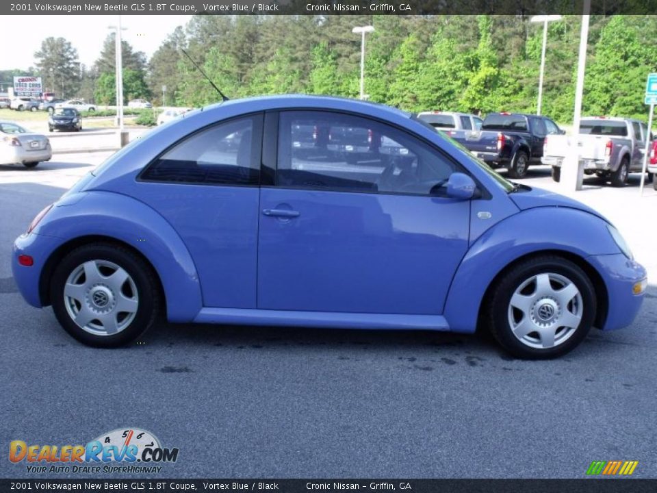 2001 Volkswagen New Beetle GLS 1.8T Coupe Vortex Blue / Black Photo #6