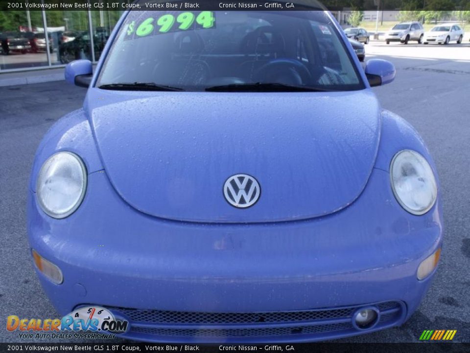 2001 Volkswagen New Beetle GLS 1.8T Coupe Vortex Blue / Black Photo #8