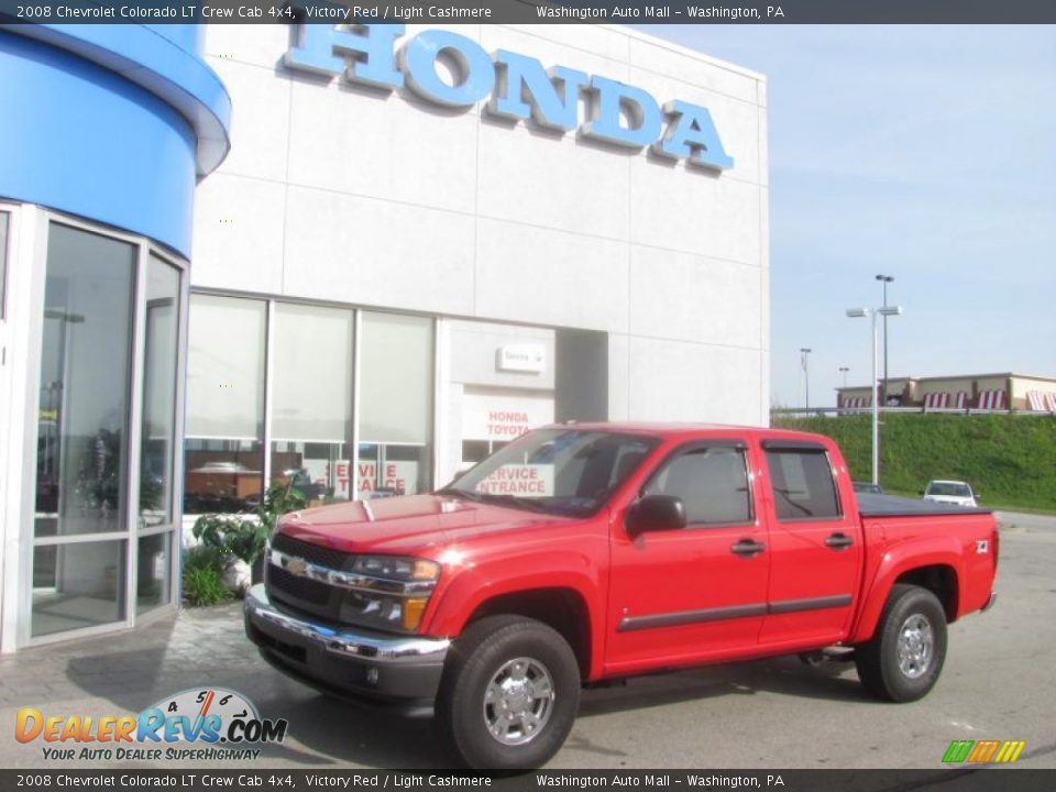 2008 Chevrolet Colorado LT Crew Cab 4x4 Victory Red / Light Cashmere Photo #1