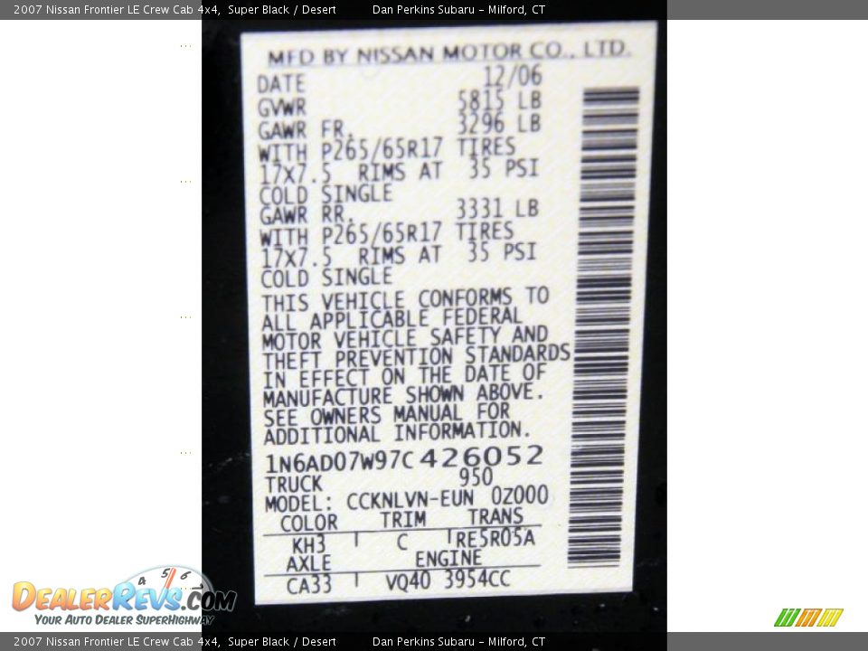 2007 Nissan Frontier LE Crew Cab 4x4 Super Black / Desert Photo #25