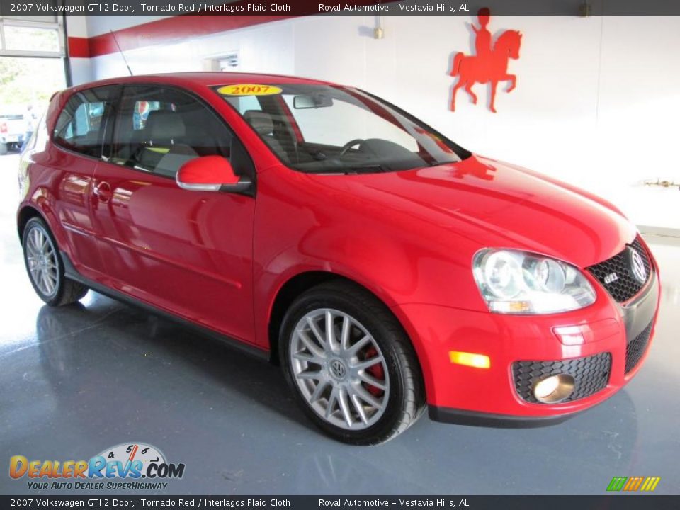 2007 Volkswagen GTI 2 Door Tornado Red / Interlagos Plaid Cloth Photo #1