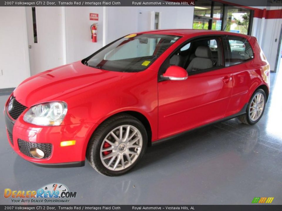 2007 Volkswagen GTI 2 Door Tornado Red / Interlagos Plaid Cloth Photo #3