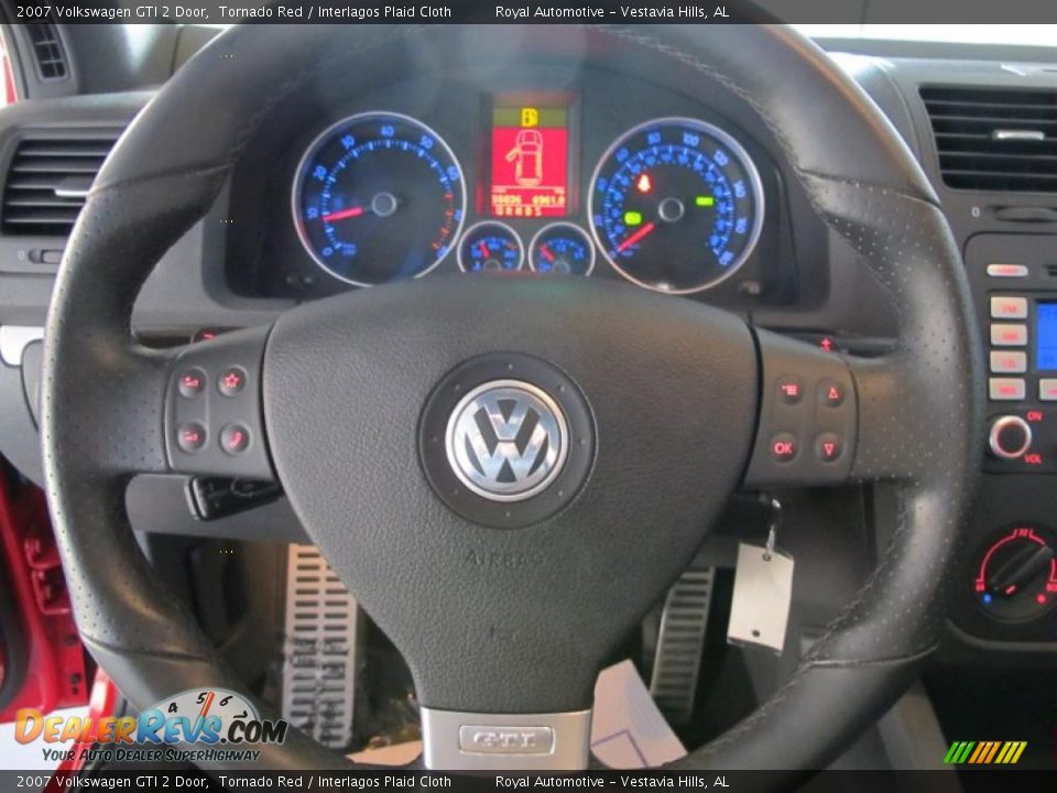 2007 Volkswagen GTI 2 Door Tornado Red / Interlagos Plaid Cloth Photo #14