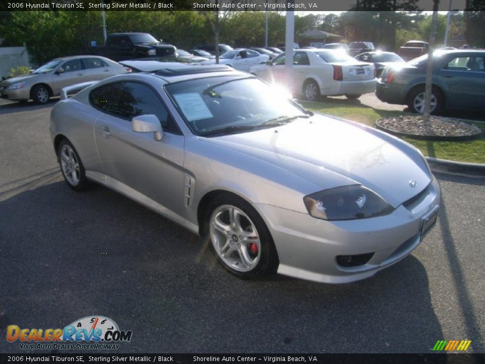 2006 Hyundai Tiburon SE Sterling Silver Metallic / Black Photo #7