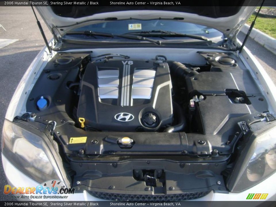 2006 Hyundai Tiburon SE Sterling Silver Metallic / Black Photo #21