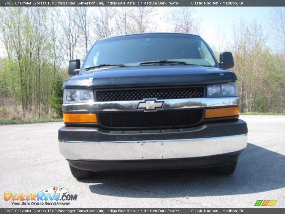 2003 Chevrolet Express 1500 Passenger Conversion Van Indigo Blue Metallic / Medium Dark Pewter Photo #2