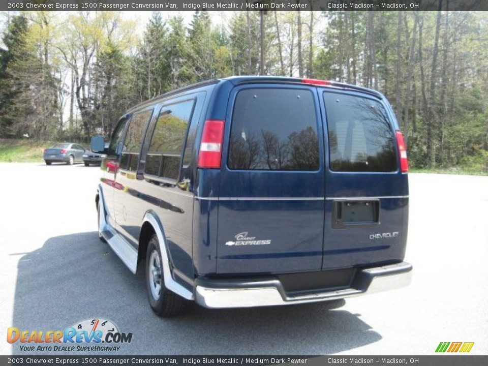 2003 Chevrolet Express 1500 Passenger Conversion Van Indigo Blue Metallic / Medium Dark Pewter Photo #6