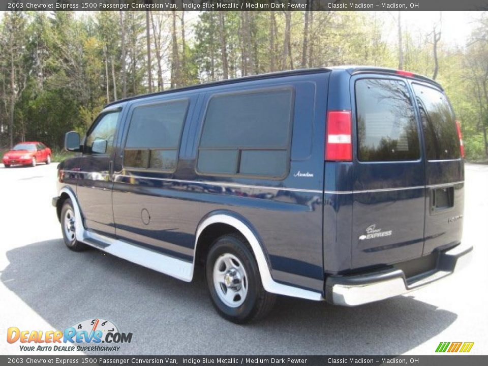 2003 Chevrolet Express 1500 Passenger Conversion Van Indigo Blue Metallic / Medium Dark Pewter Photo #7