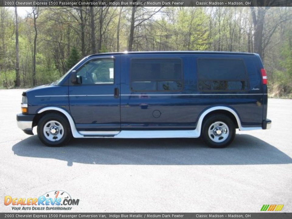 2003 Chevrolet Express 1500 Passenger Conversion Van Indigo Blue Metallic / Medium Dark Pewter Photo #8